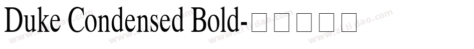 Duke Condensed Bold字体转换